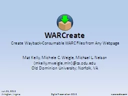 PPT-WARCreate Create Wayback-Consumable WARC Files from Any Webpage