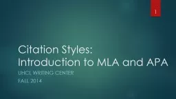 Citation Styles: Introduction to MLA and APA