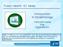 PPT-Public Health 101 Series