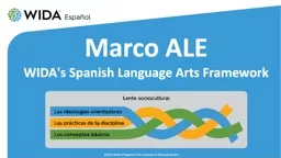 Marco ALE WIDA's Spanish Language Arts Framework