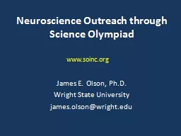 Neuroscience Outreach through Science Olympiad