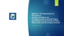 Webinar: The Department of Education’s