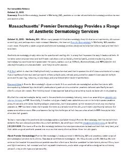 Massachusetts’ Premier Dermatology Provides a Range of Aesthetic Dermatology Services