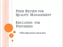 PPT-Peer Review for Quality Management