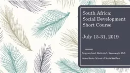 South Africa: Social Development Short Course