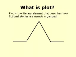 Plot is the literary element that describes how fictional stories are