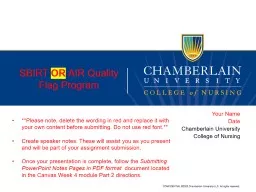 Your Name Date  Chamberlain University