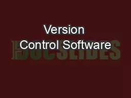 Version Control Software