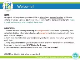 PPT-Welcome! NOTE: Using this PPT to present your