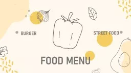 FOOD MENU BURGER STREET FOOD