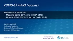 COVID-19 mRNA Vaccines David H. Spach, MD