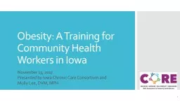 Obesity: A Training for Community Health Workers in Iowa