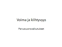 Voima ja kiihtyvyys Perusvuorovaikutukset