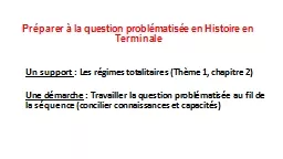 Préparer à la question problématisée en Histoire en Terminale