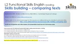 L2 Functional Skills English