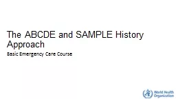 The ABCDE and SAMPLE History Approach