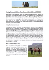 Foaling Facts and Advice
