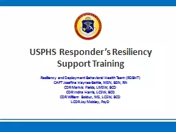 USPHS Responder’s Resiliency