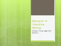 PPT-Elements of Narrative Writing