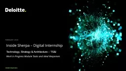 Deloitte Virtual Intern Inside