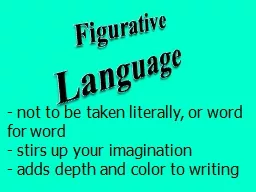 Figurative  Language  not to