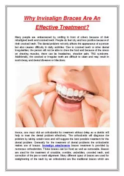 Why Invisalign Braces Are An Effective Treatment?