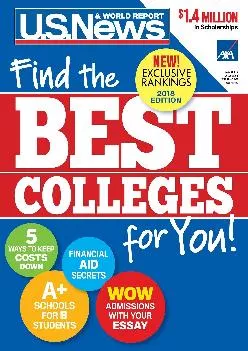 [DOWNLOAD] -  Best Colleges 2018: Find the Best Colleges for You!