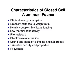 Characteristics of Closed Cell Aluminum FoamsEfficient energy absorpti