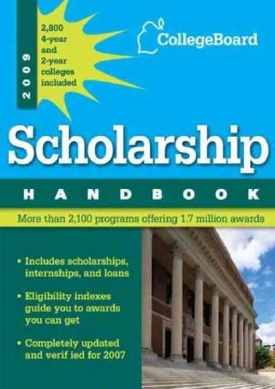 [EBOOK] -  Scholarship Handbook 2009 (College Board Scholarship Handbook)