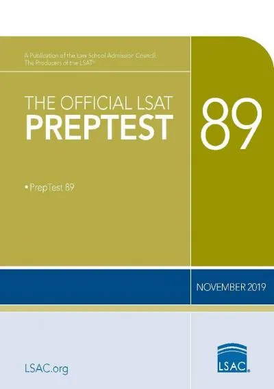 [EPUB] -  The Official LSAT PrepTest 89: (November 2019 LSAT)