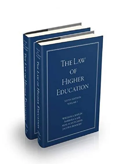 [DOWNLOAD] -  The Law of Higher Education, 2 Volume Set