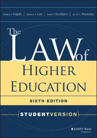 [DOWNLOAD] -  The Law of Higher Education: Student Version