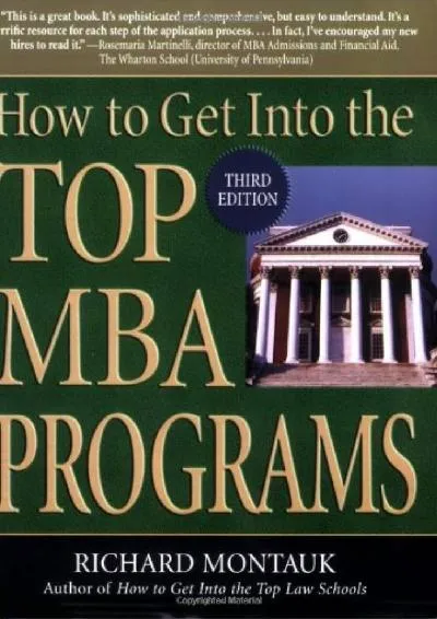 [READ] -  How to Get Into the Top MBA Programs