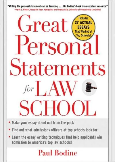 [EPUB] -  Great Personal Statements for Law School