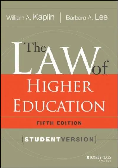 [READ] -  The Law of Higher Education, 5th Edition: Student Version