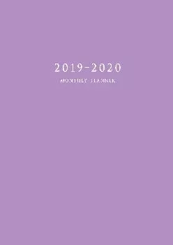 [EPUB] -  2019-2020 Monthly Planner: Large Academic Planner with Inspirational Quotes and Purple Cover (July 2019 - June 2020)