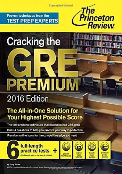 [EBOOK] -  Cracking the GRE Premium Edition with 6 Practice Tests, 2016 (Graduate School