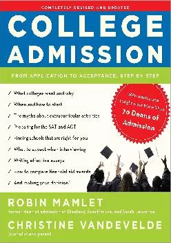 [DOWNLOAD] -  College Admission: From Application to Acceptance, Step by Step