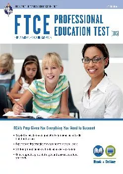 [EPUB] -  FTCE Professional Ed (083) Book + Online (FTCE Teacher Certification Test Prep)