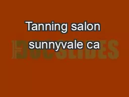 Tanning salon sunnyvale ca