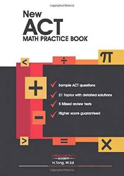 [READ] -  New ACT Math Practice Book