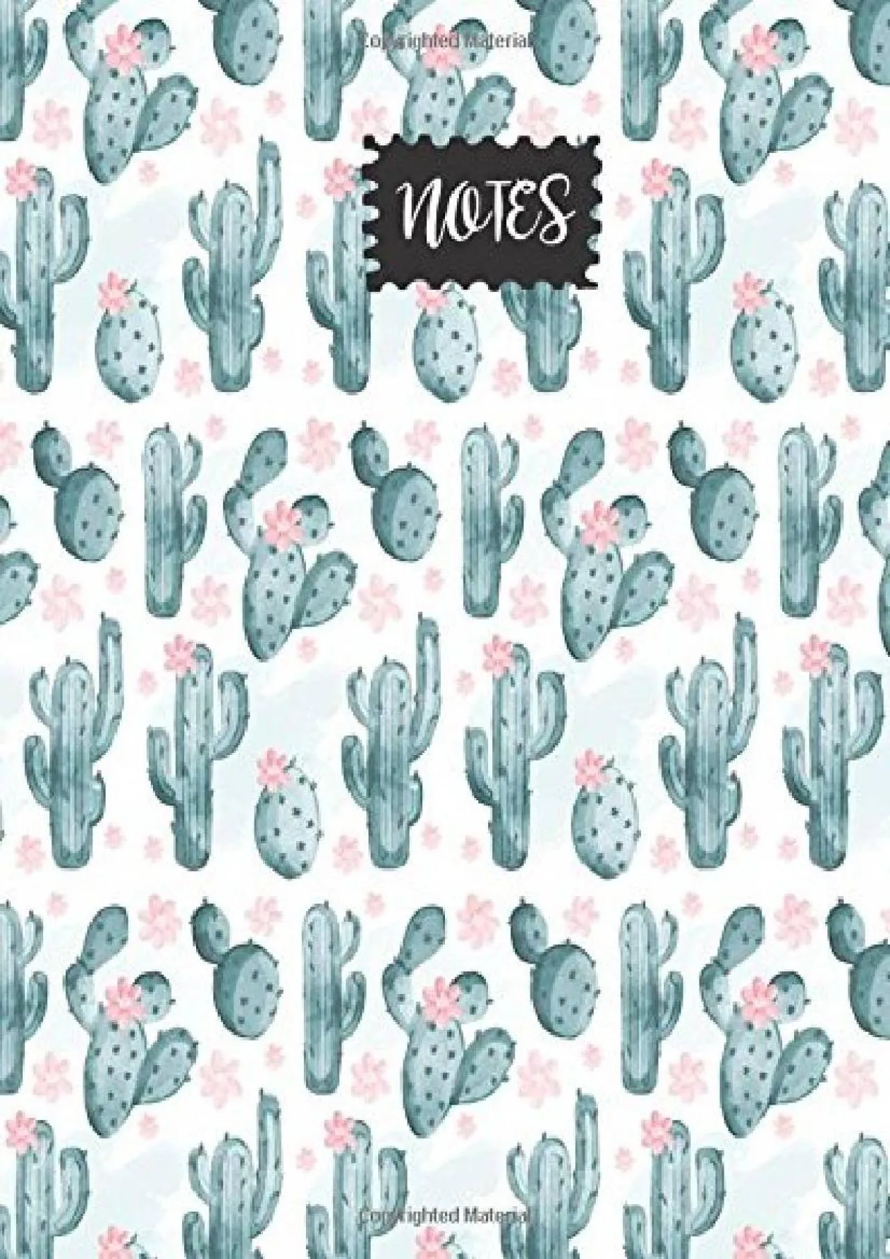 PDF-[READ] - Notes: Cactus with Flower Journal, size 8 x 10 , Ruled Journal With Cute Journal