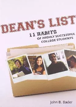 [DOWNLOAD] -  Dean\'s List: Eleven Habits of Highly Successful College Students