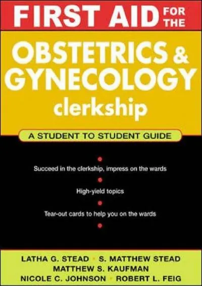 [DOWNLOAD] -  First Aid for the Obstetrics & Gynecology Clerkship