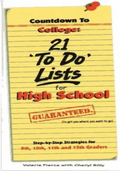 [READ] -  Countdown to College: 21 To Do Lists for High School : Step-By-Step Strategies