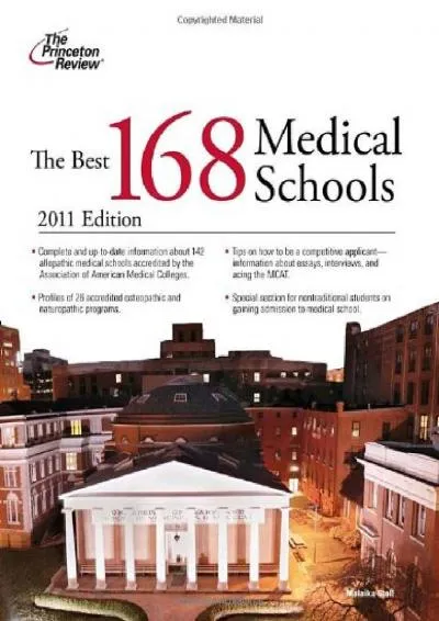 [EPUB] -  The Best 168 Medical Schools, 2011 Edition (Graduate School Admissions Guides)