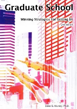[EBOOK] -  Graduate School: Winning Strategies for Getting In