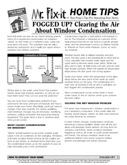 Clearing the air about window condensation
