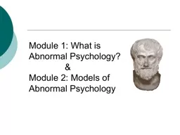 PPT-Module 1: What is Abnormal Psychology?