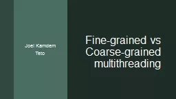 PPT-Fine-grained vs Coarse-grained multithreading